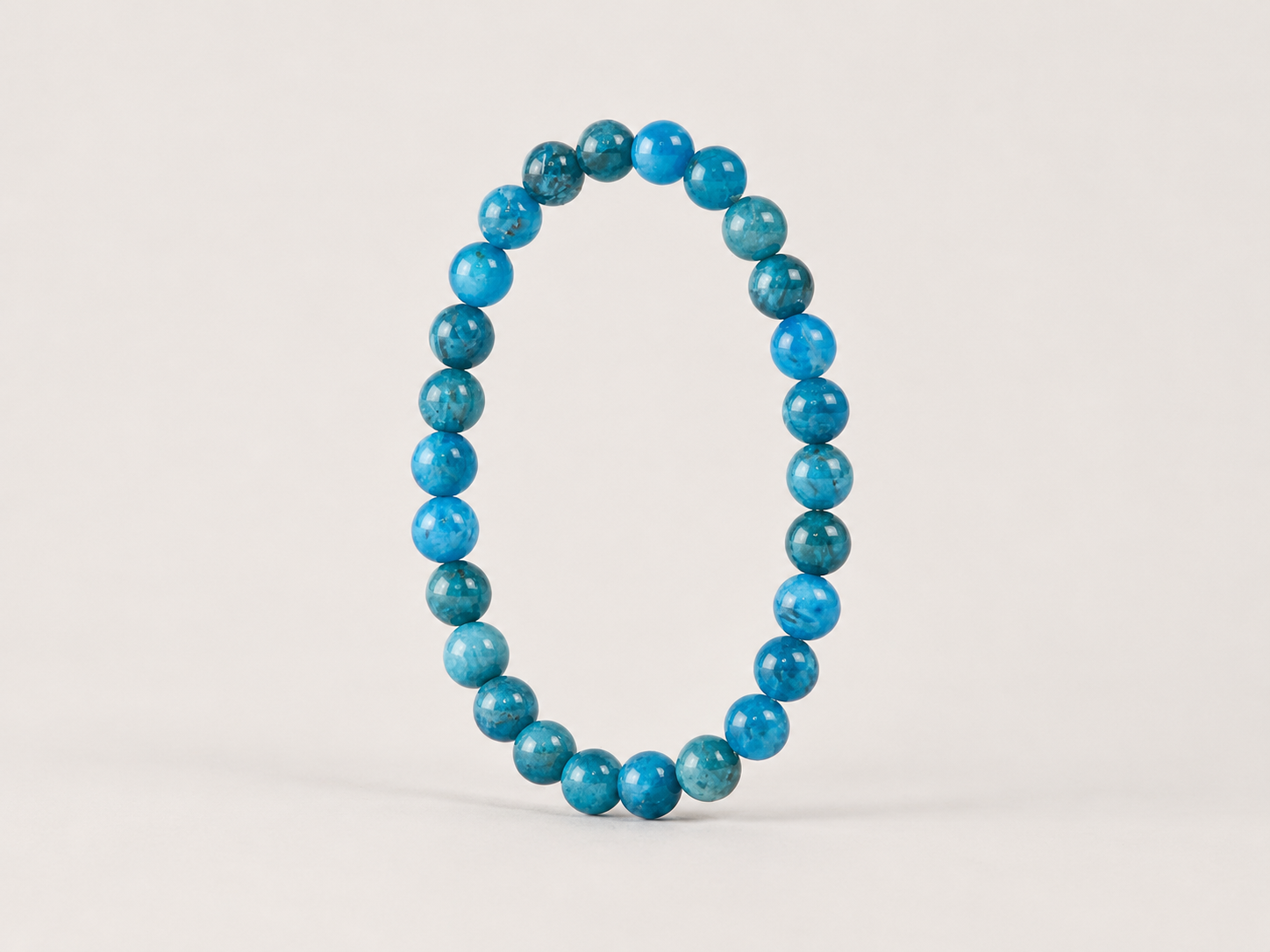Bracelet Apatite 'AAA' perles 8 mm 16 Bracelet Apatite 'AAA' perles 8 mm