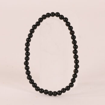 Bracelet Tourmaline Noire 'A' perles 4 mm