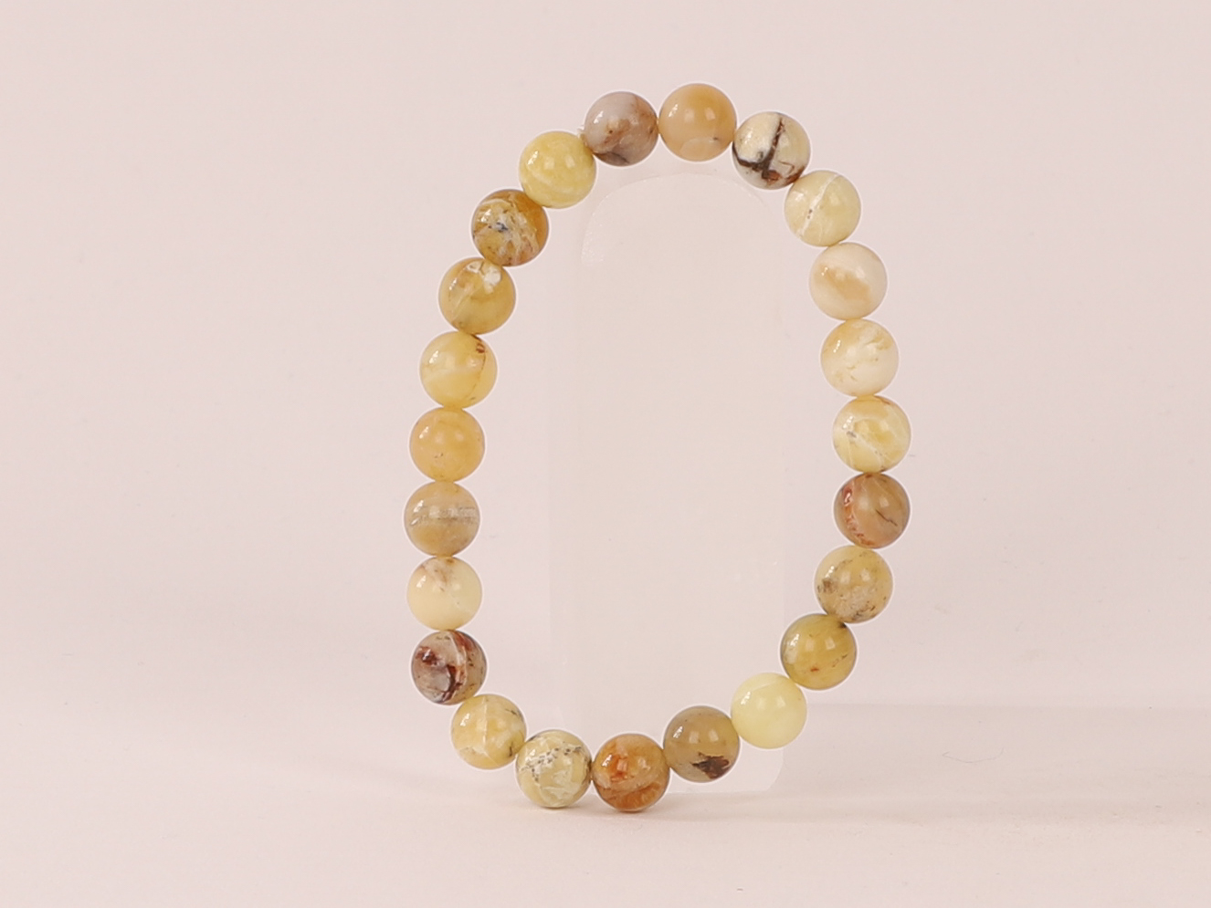 Bracelet Opale jaune ‘A’ perles 8 mm 1 Bracelet Opale jaune ‘A’ perles 8 mm