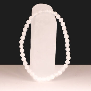 Bracelet Sélénite 'AA' perles de 4 mm