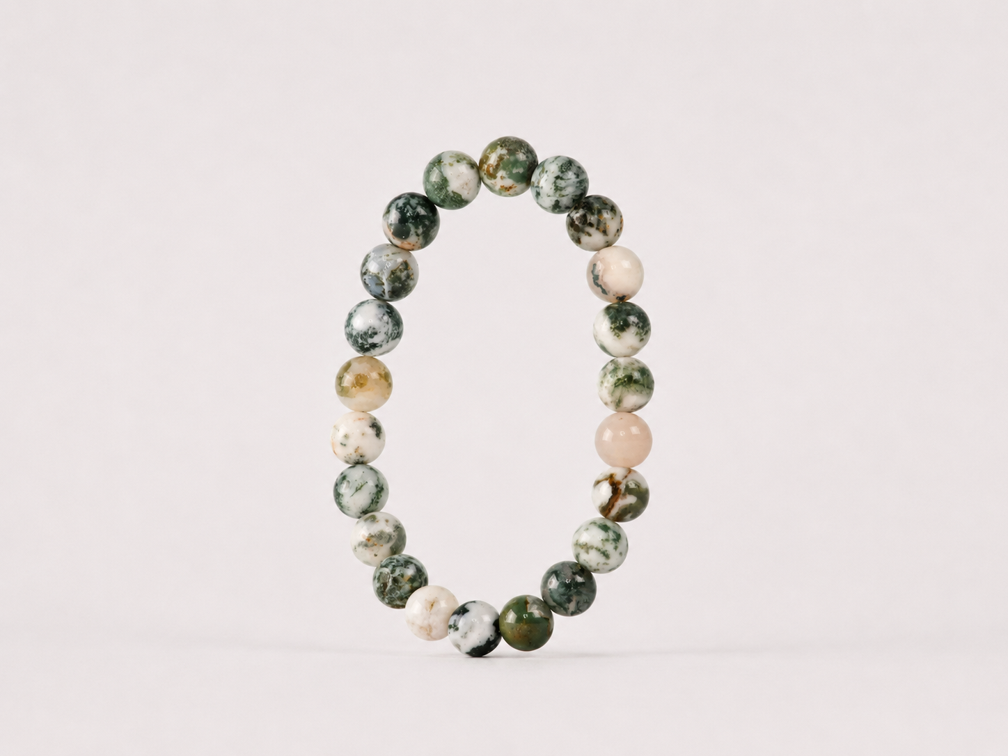 Bracelet Agate Arbre 'A' perles 8 mm 2 Bracelet Agate Arbre 'A' perles 8 mm