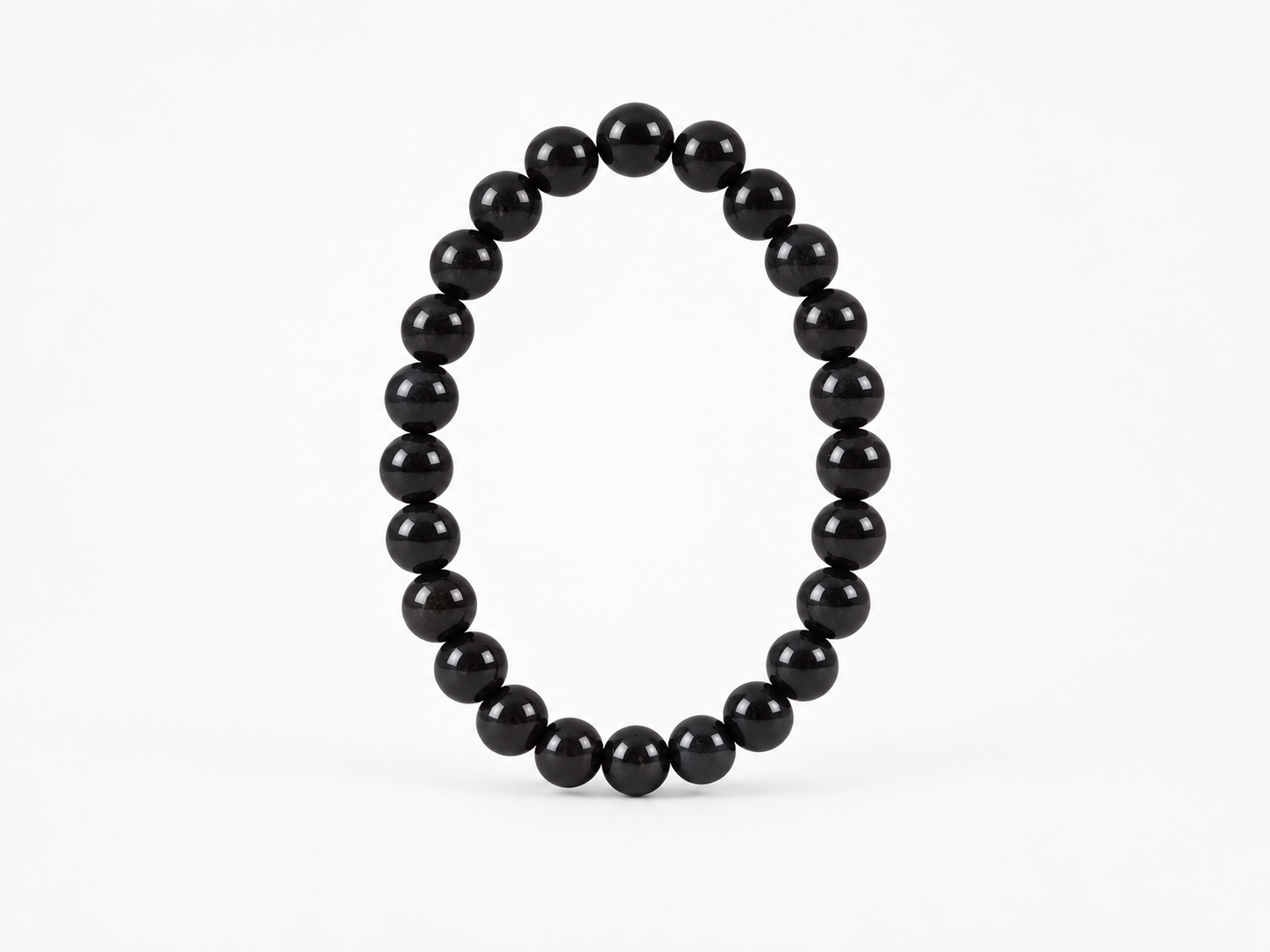 Bracelet Spinelle noire AA perles 8 mm 2 Bracelet Spinelle noire AA perles 8 mm