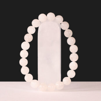 Bracelet Pierre de Lune Blanche 'AA' perles 8 mm