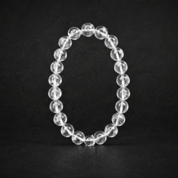 Bracelet Cristal de Roche 'A' perles 8 mm