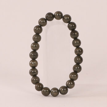 Bracelet Pyrite 'A' perles 8 mm