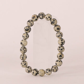 Bracelet Jaspe Dalmatien 'A' perles 8 mm