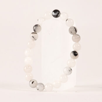 Bracelet Quartz Tourmaline 'A' Perles 8 mm