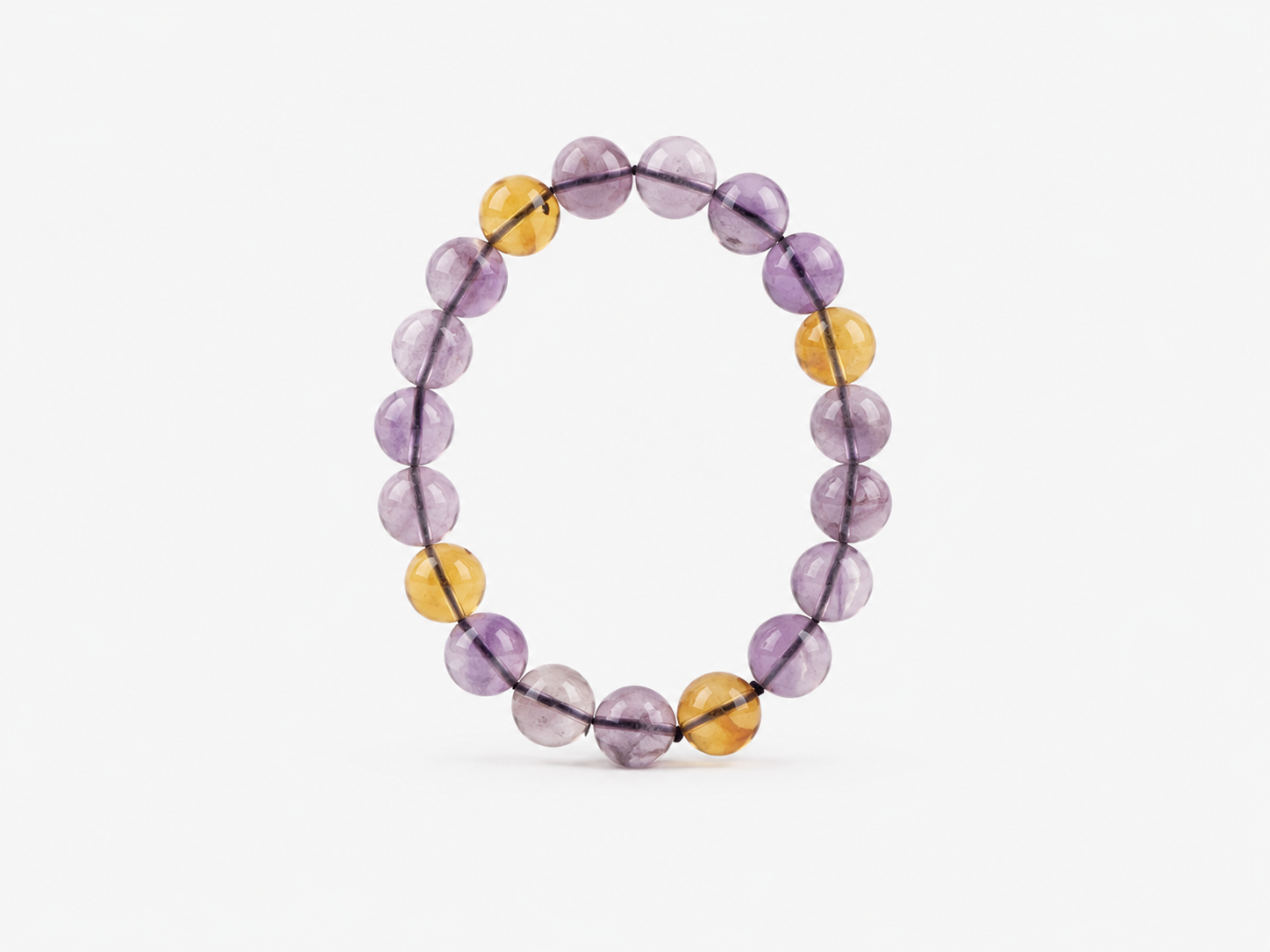Bracelet Amétrine qualité AA perles 10 mm