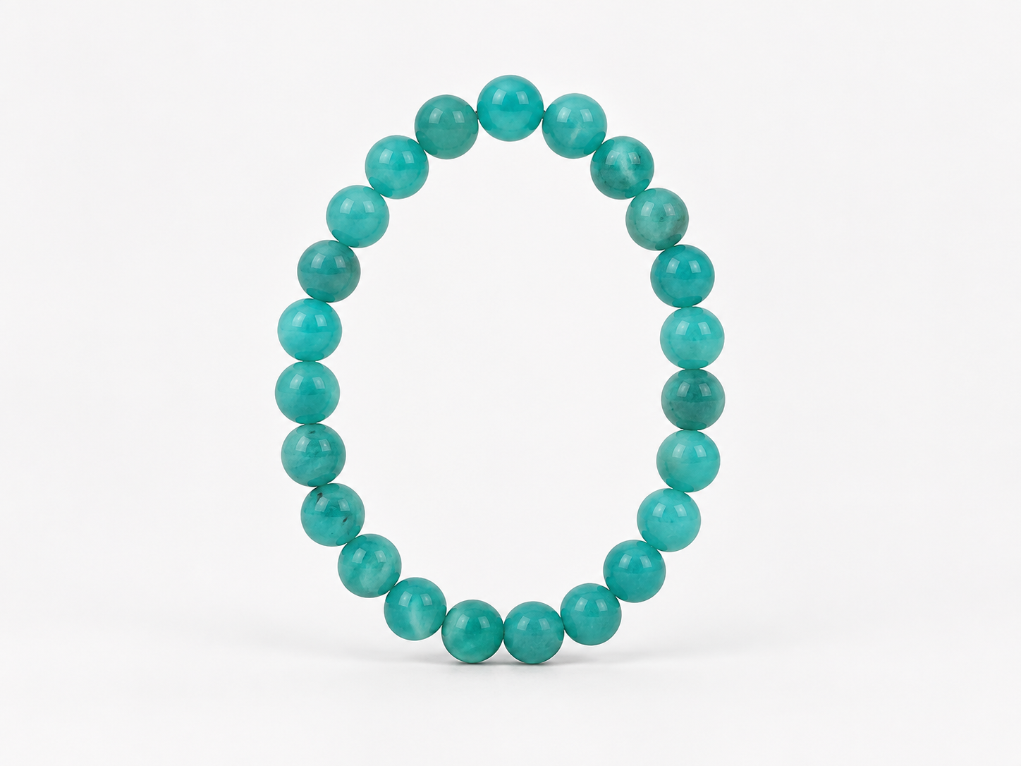 Bracelet Amazonite du Pérou AA perles 8 mm 4 Bracelet Amazonite du Pérou AA perles 8 mm