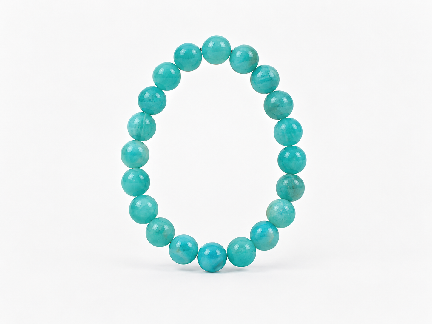 Bracelet Amazonite du Pérou AA perles 10 mm 16 Bracelet Amazonite du Pérou AA perles 10 mm