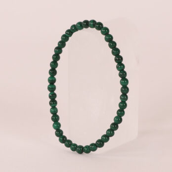 Bracelet Malachite 'Dark' 'AA' perles 4 mm