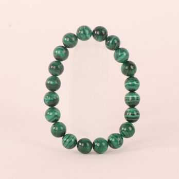 Bracelet Malachite 'Dark' 'AA' perles 10 mm