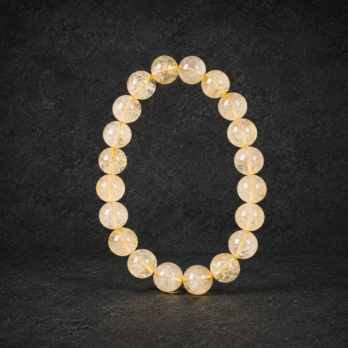 Bracelet Citrine naturelle 'A' perles 8 mm