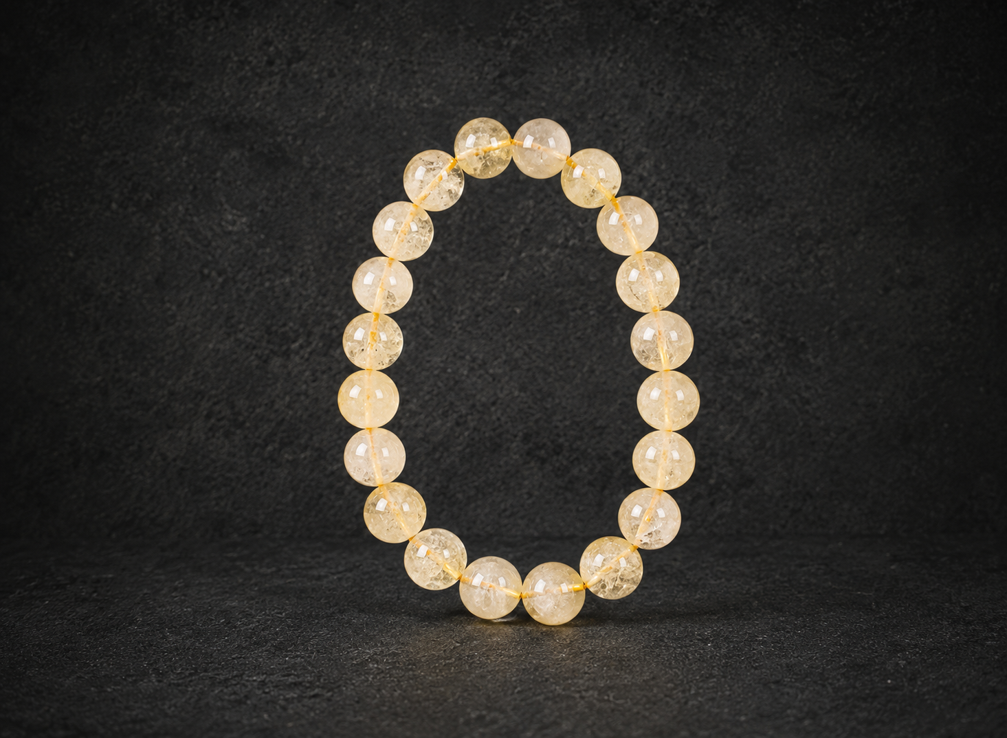 Bracelet Citrine naturelle 'A' perles 8 mm 1 Bracelet Citrine naturelle 'A' perles 8 mm