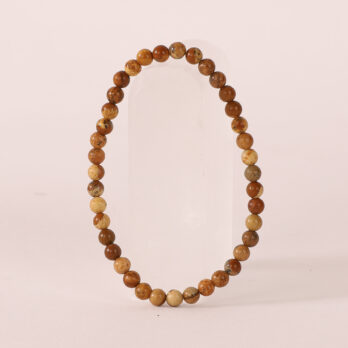 Bracelet Jaspe Paysage 'A' perles 4 mm