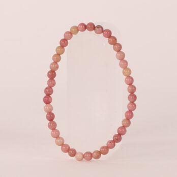 Bracelet Rhodonite unie 'A’ perles 4 mm